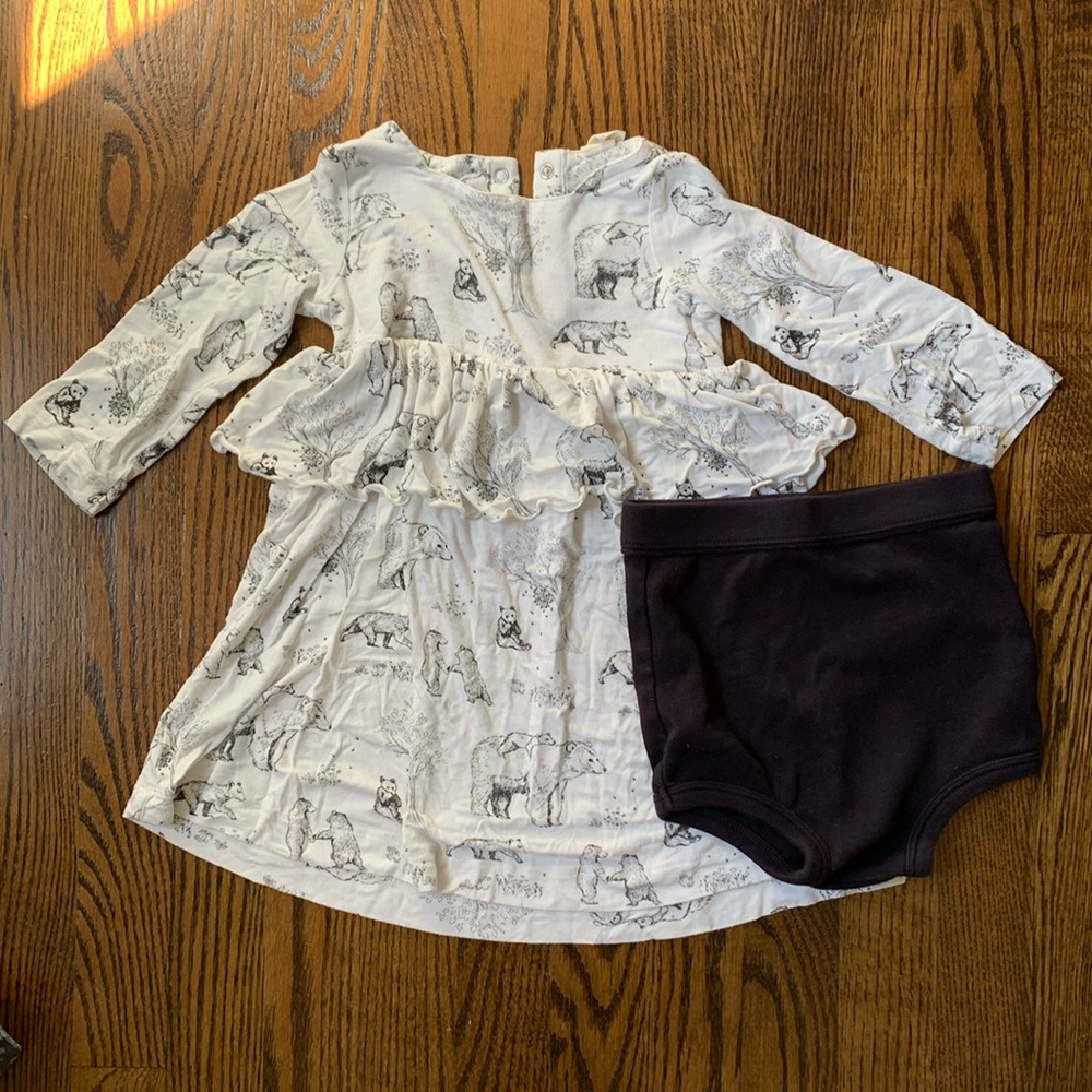 Kate Quinn Bear Print Dress and Black Bloomers